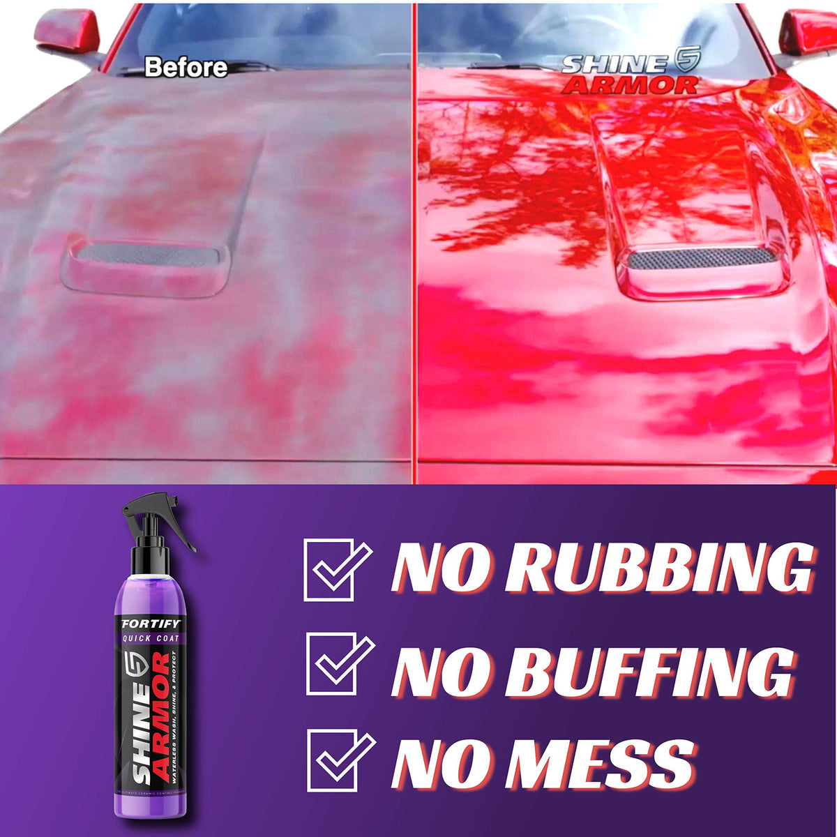 Car & Vehicle Surface Protection Wax - Nano Ceramic Coating, 3-in-1 Spray