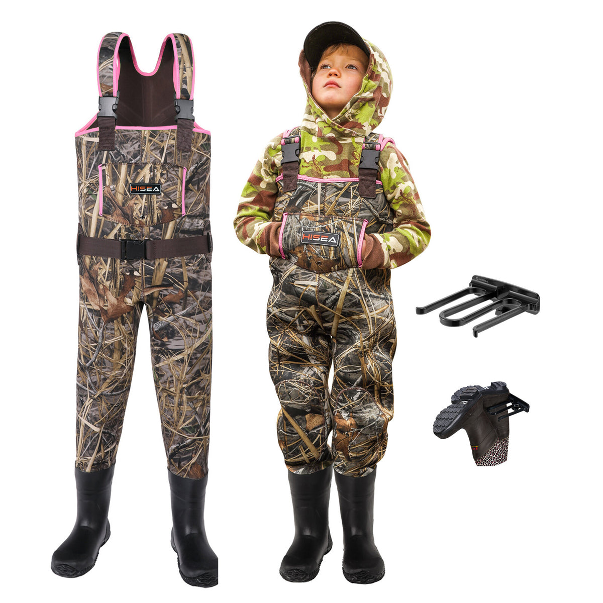 Kids Waterproof Neoprene Waders for Fishing and Muddy Outdoor Play