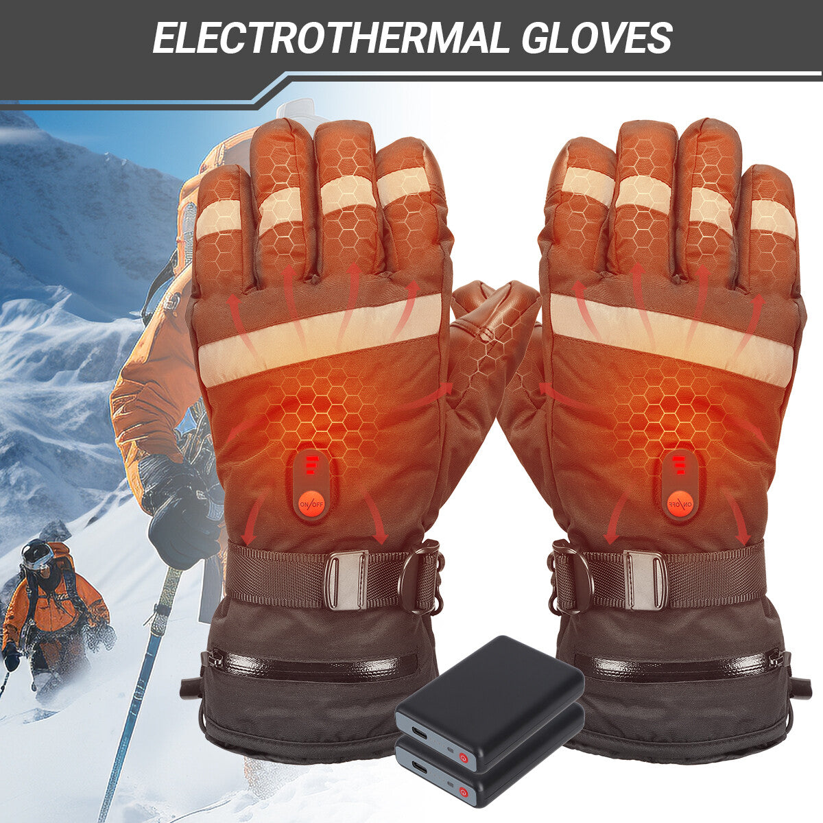 Rechargeable Electric Heated Socks and Gloves Set for Winter Men Women