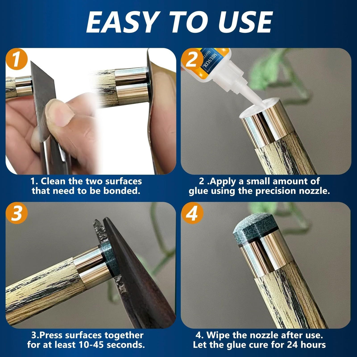 Pool Cue Tip Glue 100g Ultra-Strong Waterproof Clear - Meuvcol