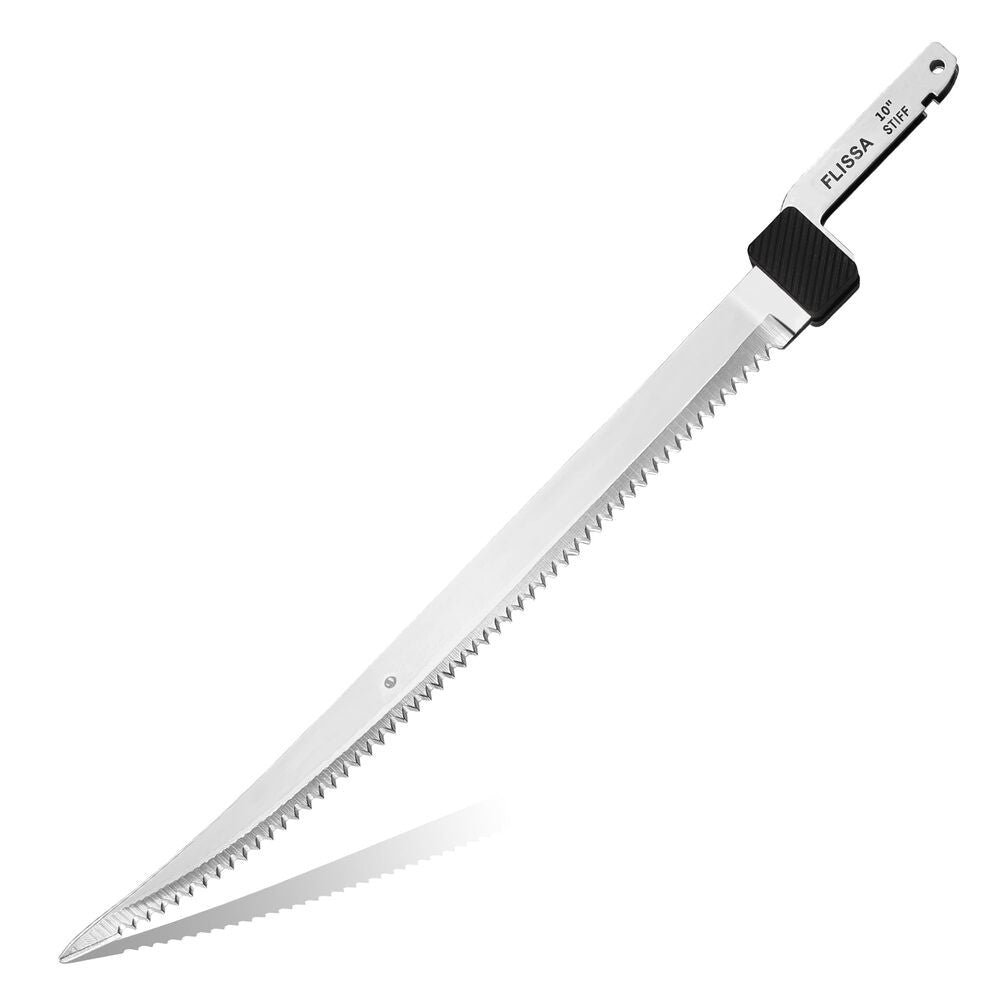 FLISSA 10-Inch Stiff Fillet Knife Replacement Blades for Heavy-Duty Fish Filleting