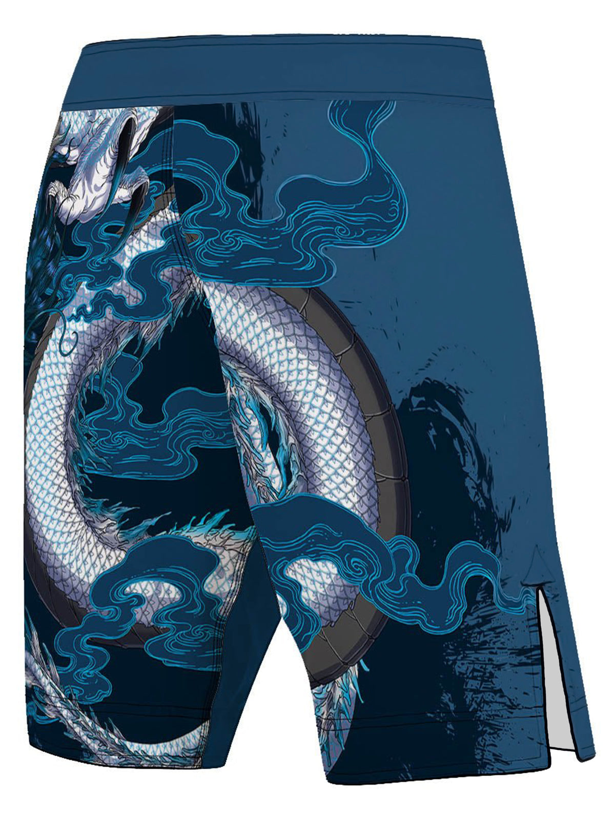 MMA Shorts for Men - Year of the Dragon Raven Fightwear Blue