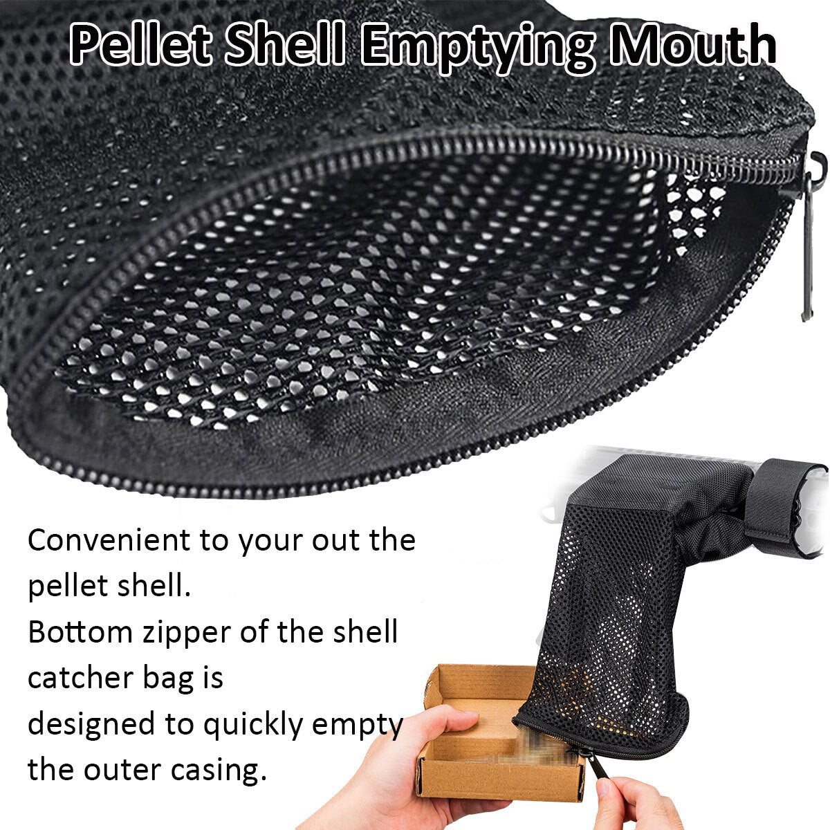 Brass Catcher with Quick Release Mesh Heat-Resistant Padded for Shooting Range