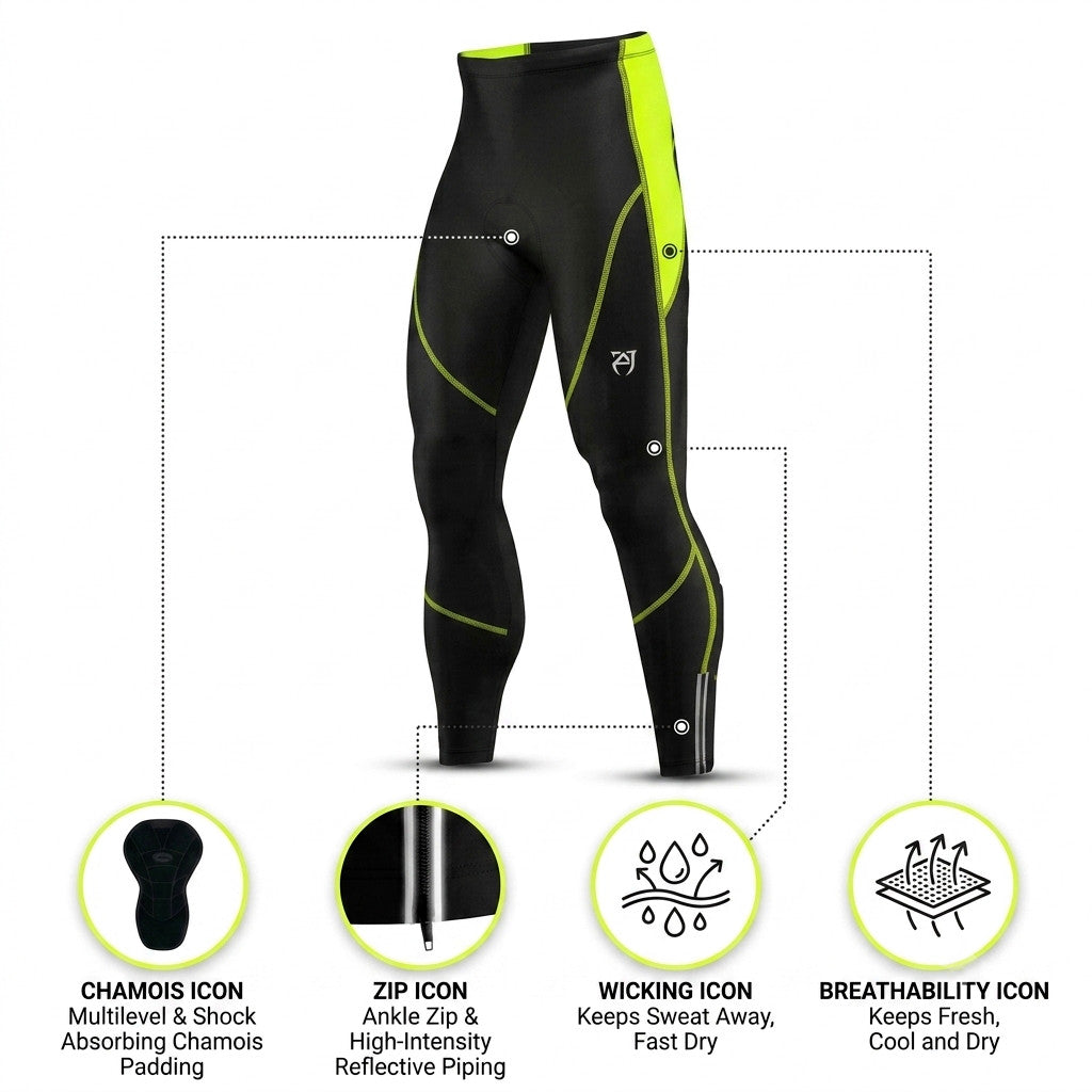 Men's Summer Cycling Tights Padded Breathable UV Sun Protection