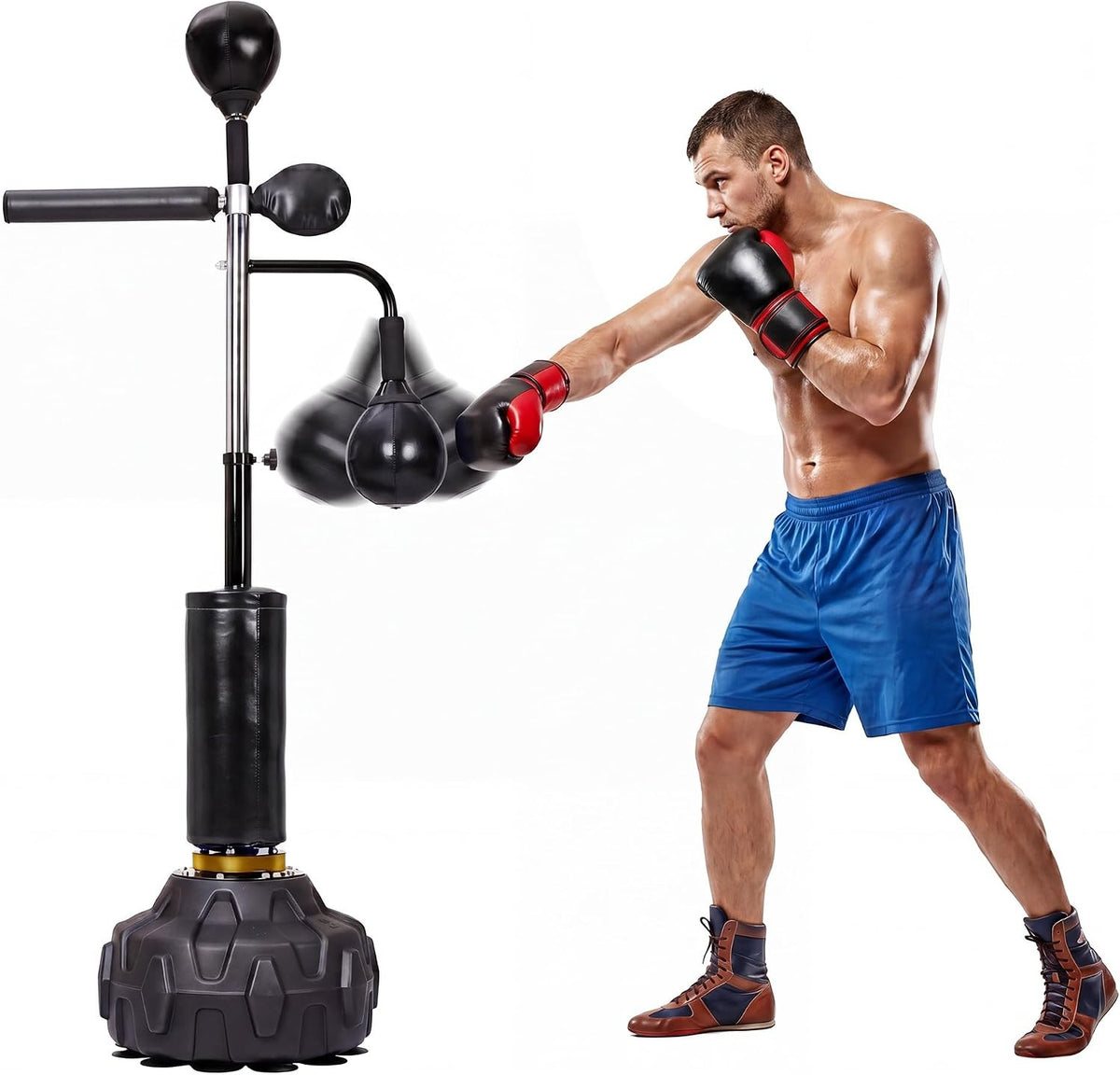 3-in-1 Freestanding Boxing Speed Trainer for Adults and Teens