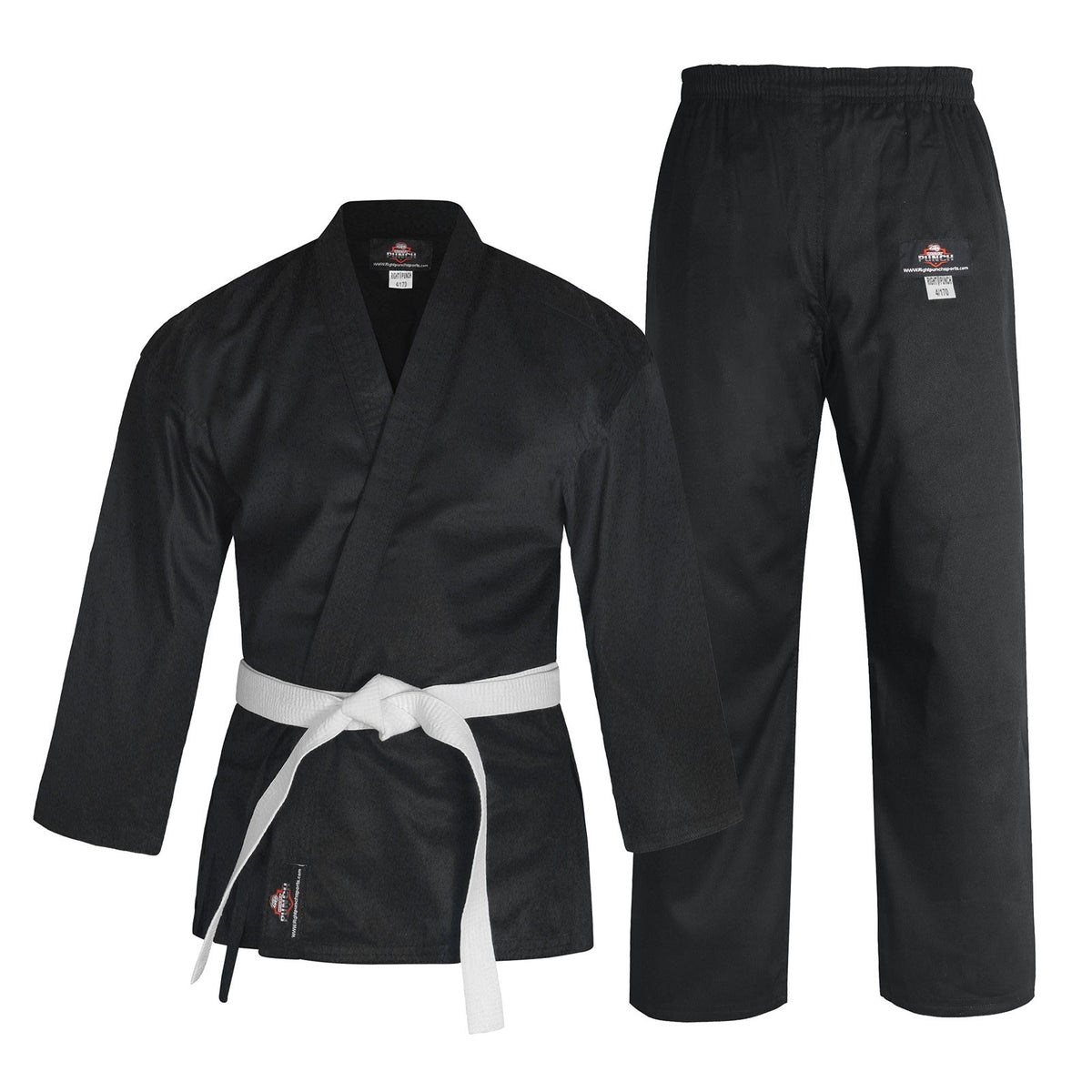 Martial Arts Karate Gi Uniform with White Belt for Adults - Durable Cotton Training Suit
