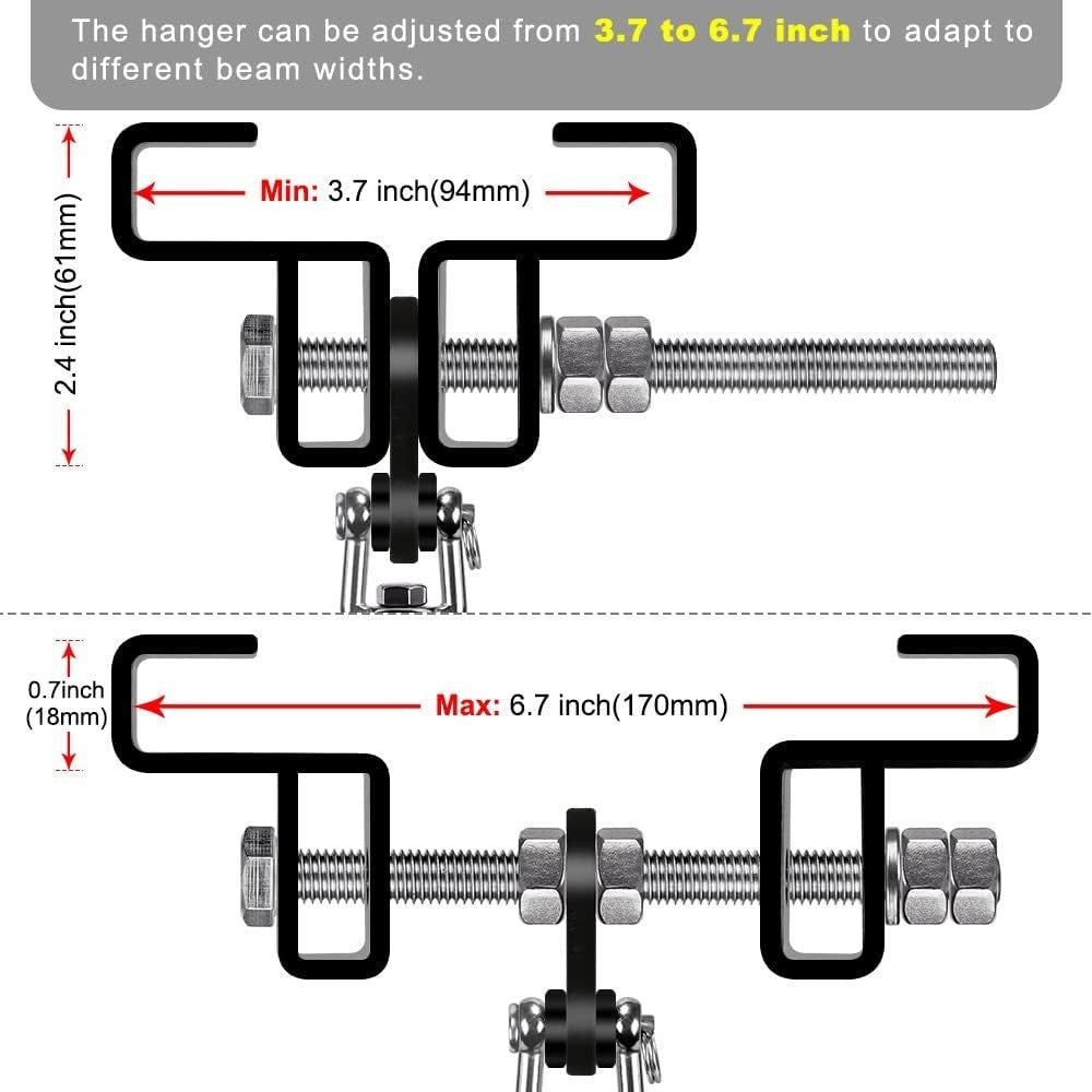 Heavy Duty Steel I Beam Clamp for Punching Bag Hanger - Up to 700 lbs