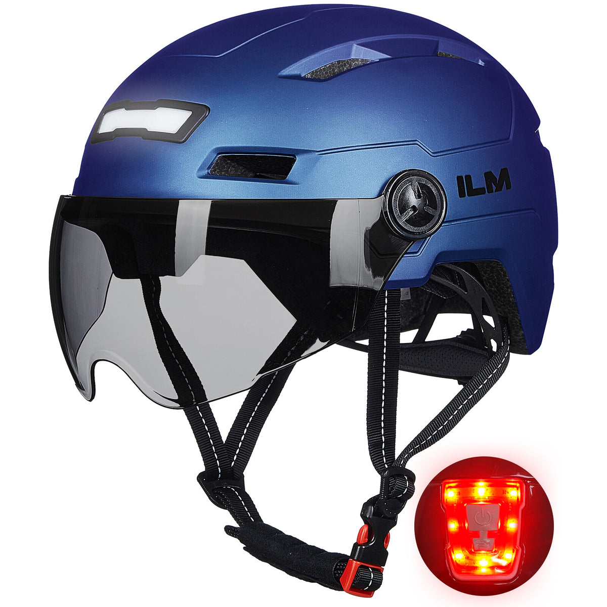 Bike Cycling Helmet with USB Rechargeable LED Lights for Men Women