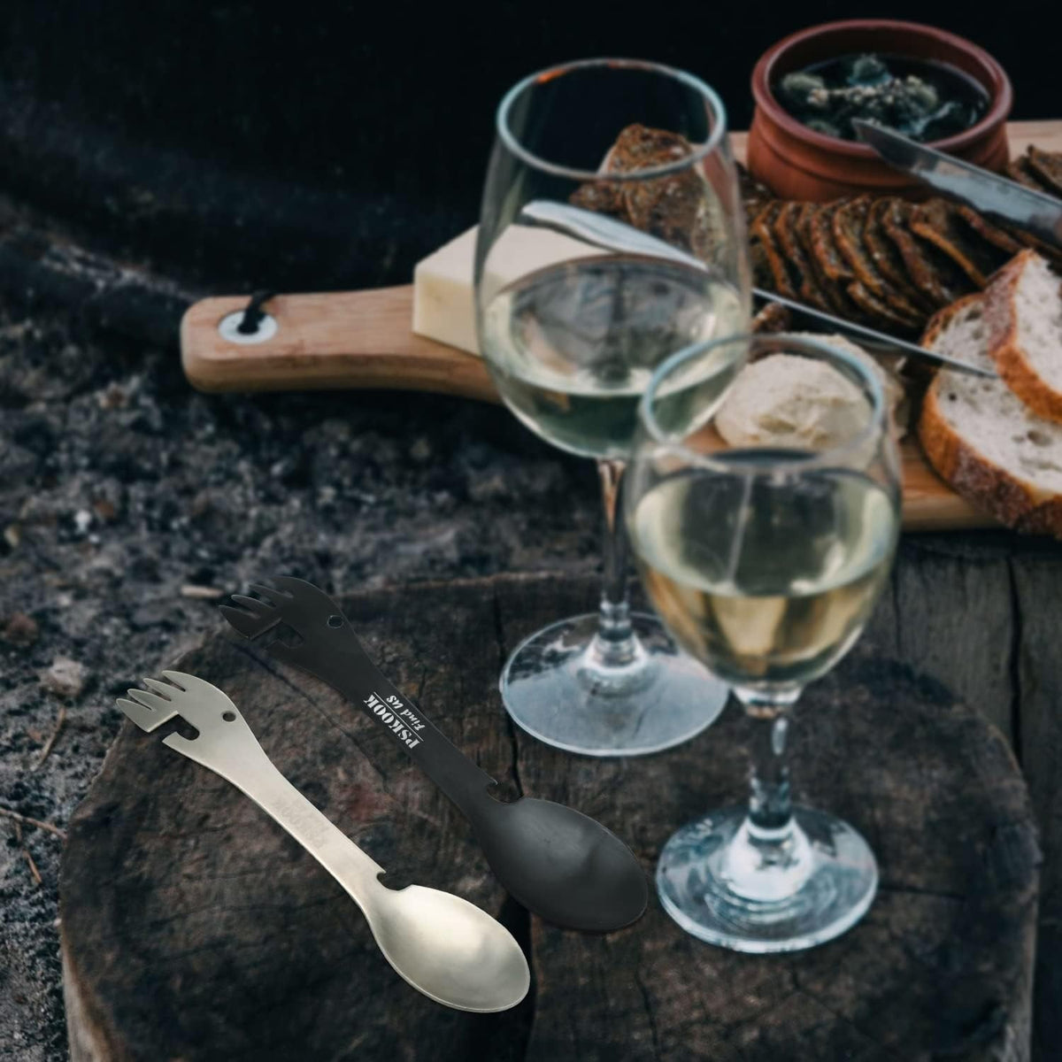 Camping Spork 5-in-1 Stainless Steel Utensil Multi-Tool Lightweight