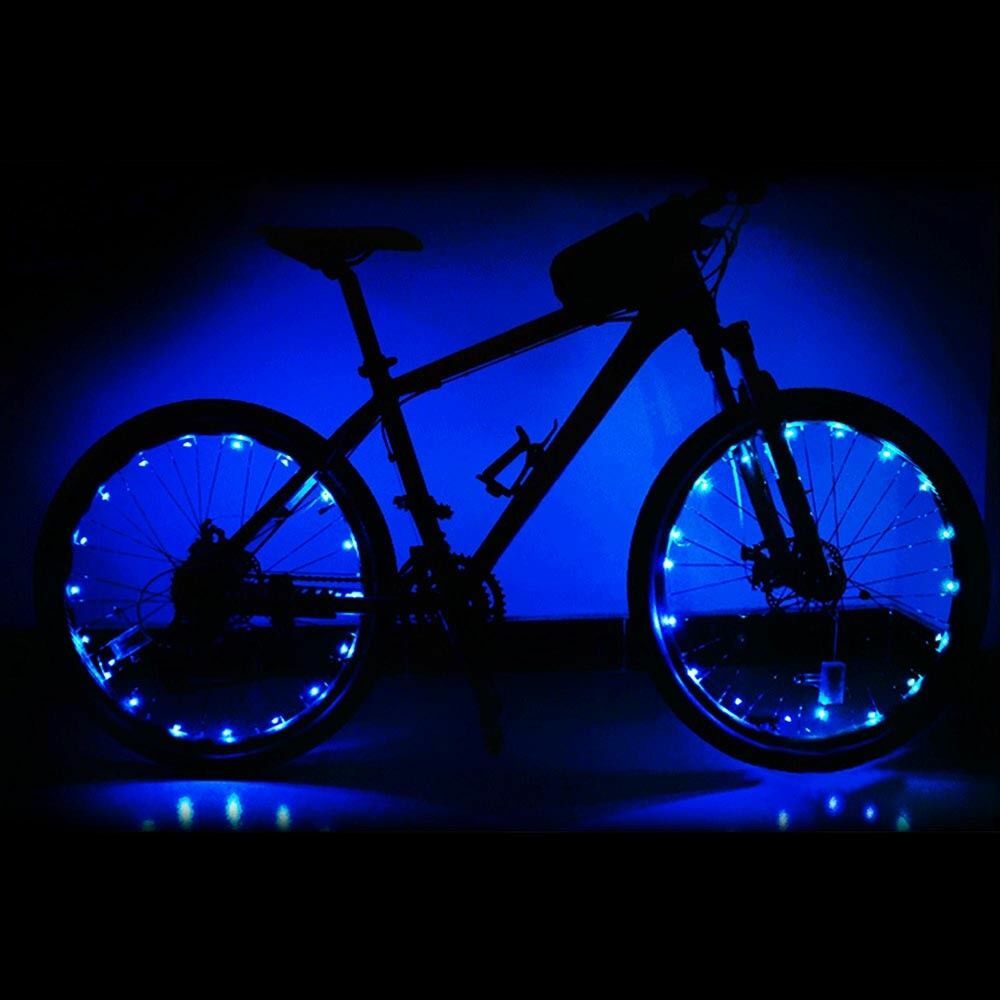 LED Bicycle Wheel Rim Lights Auto Open & Close Motion Sensing 2M String