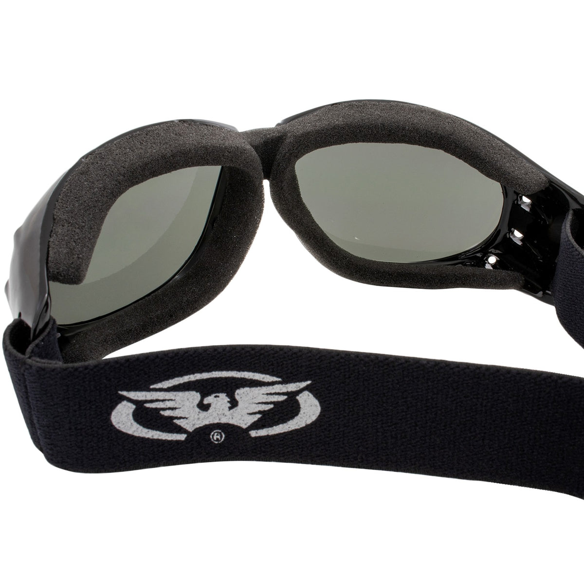 Motorcycle Riding Goggles with Smoke & Mirror Lens + Microfiber Bags
