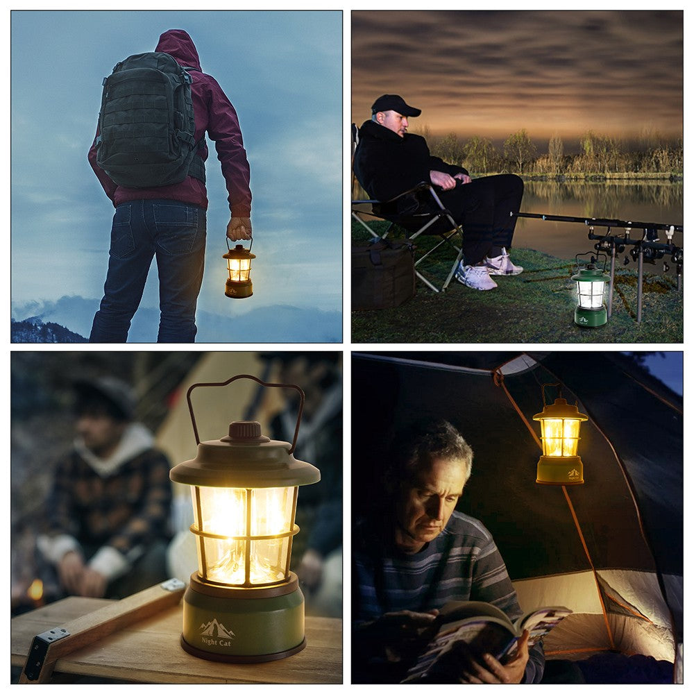 Portable LED Camping Light with 360° Panoramic & Dual-Mode Illumination