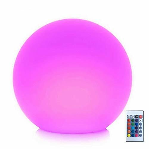 8-Inch Rechargeable LED Globe Light with Remote, 16 RGB Colors & Waterproof
