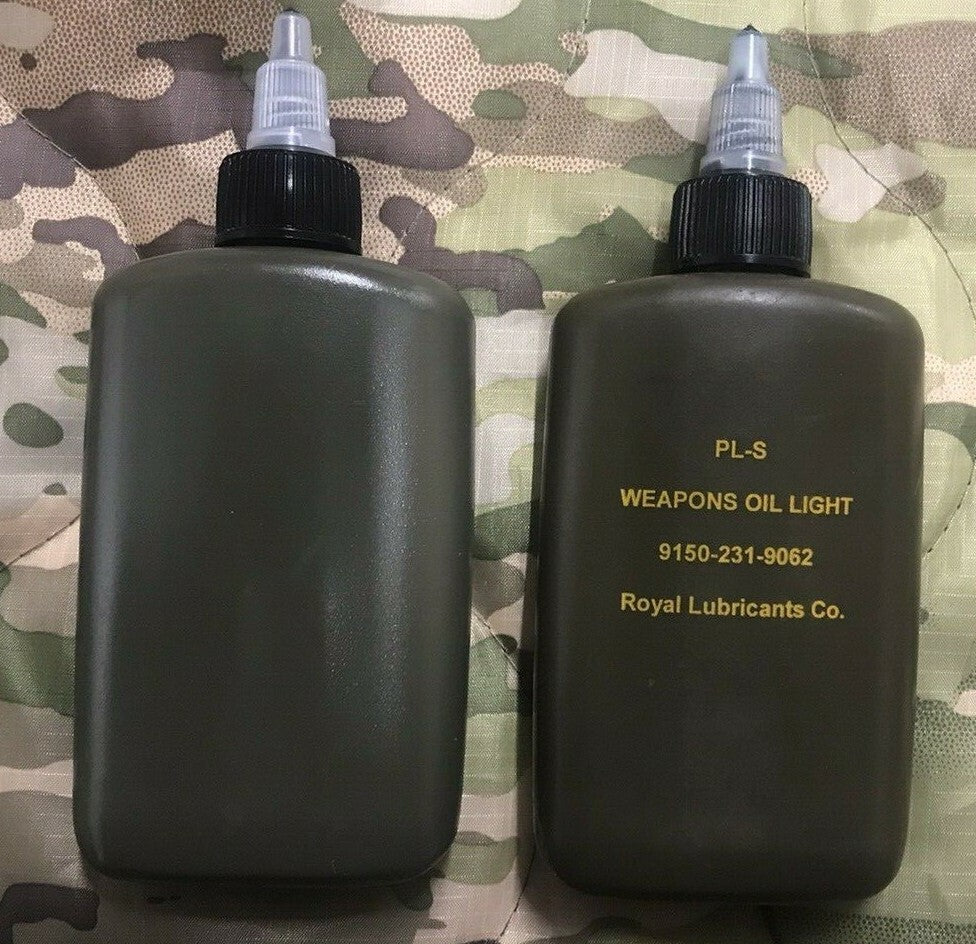 2 Pack Military-Style 4 oz Empty OD Green Weapons Oil Bottles