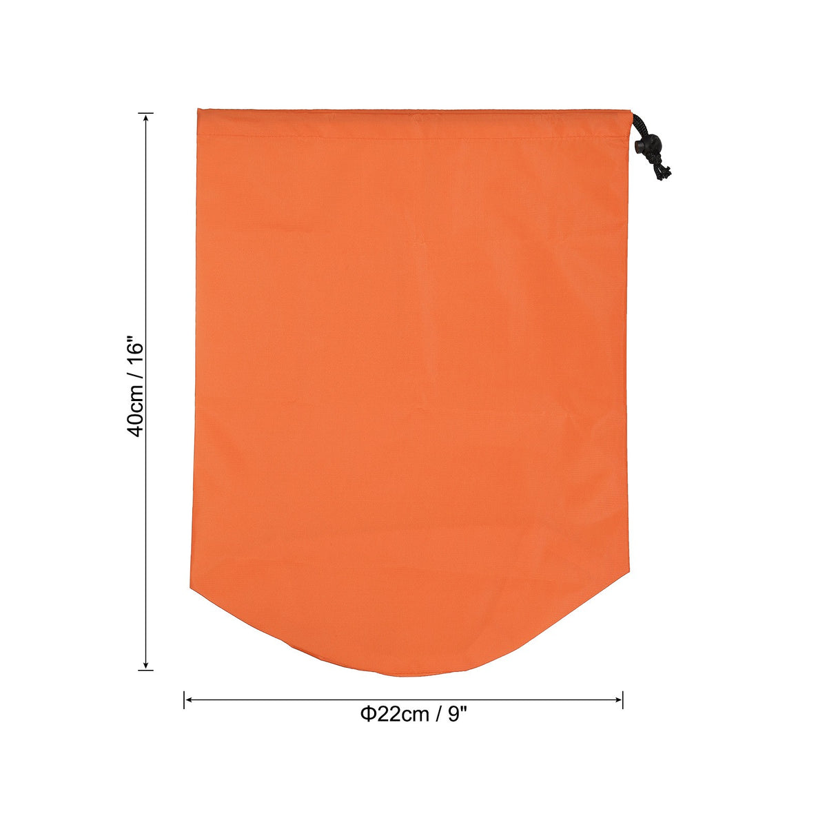 Waterproof Nylon Storage Sack 9x16 Inch Portable Drawstring Bag for Camping