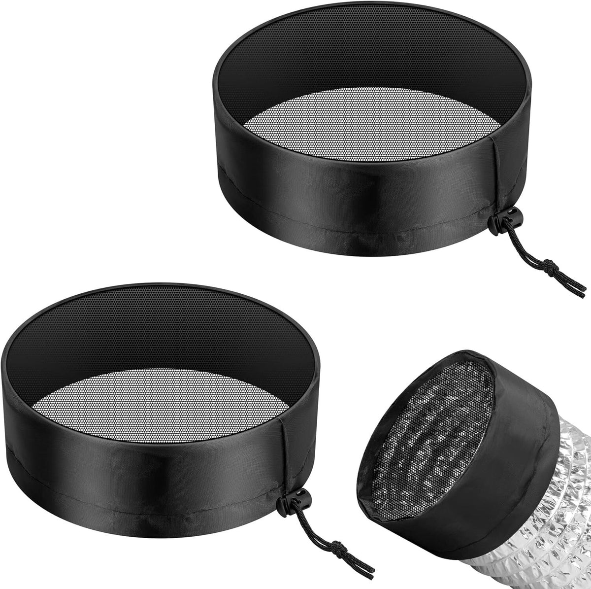 Grow Tent Vent Cover with Elastic Band & Buckle - Dust Filter for 4, 6, 8 Inch Vents