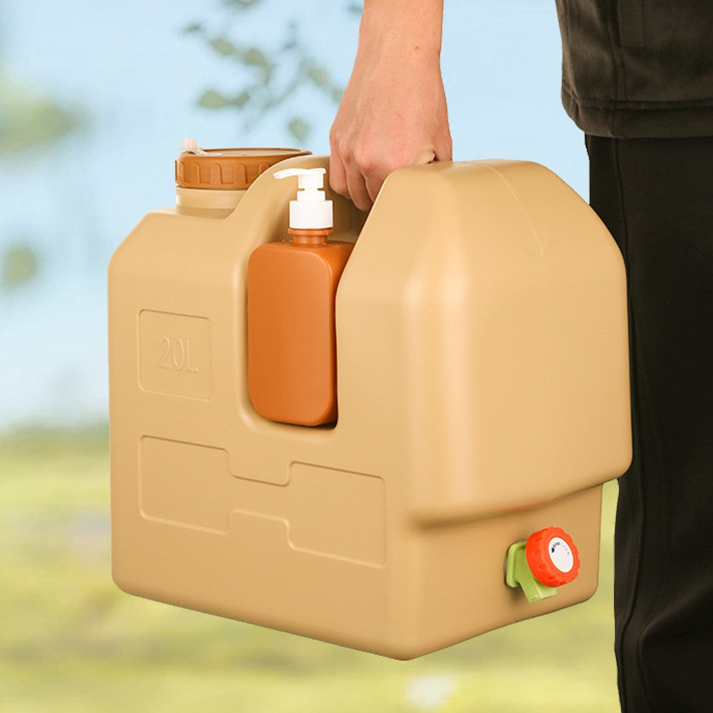 20L Emergency Water Container with Spigot - 5 Gallon Portable Water Storage Jug