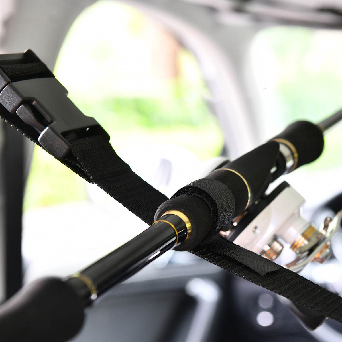 Car Fishing Rod Rack Holder Strap - Universal Vehicle Storage Belt for Anglers