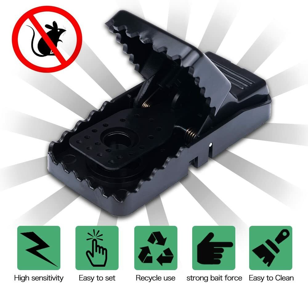 6 Pack Heavy Duty Mouse Traps - Snap Rodent Pest Killers for Indoor Outdoor Use