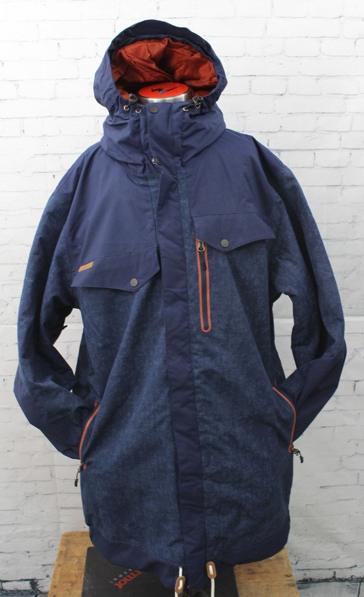 Men's Navy Blue Snowboard Jacket - Waterproof, Insulated, Large