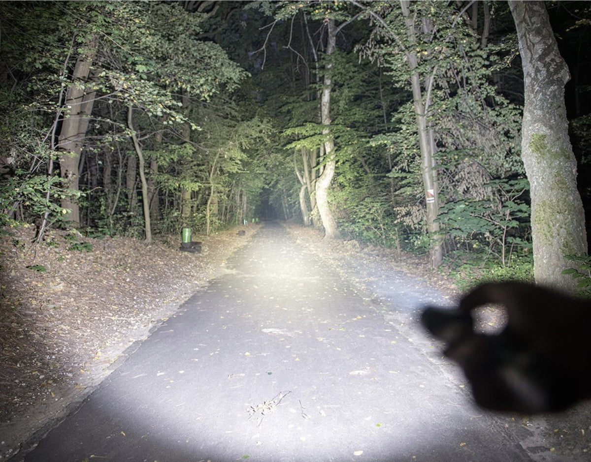 LED Flashlight Torch with Adjustable Focus & Battery - Metal Handheld Light