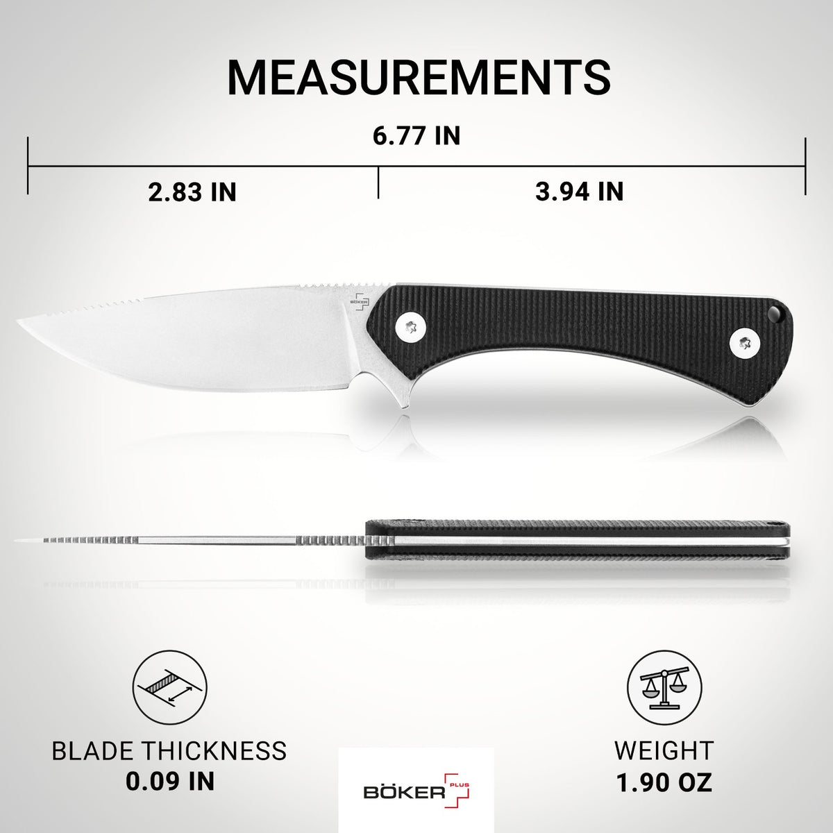 Fixed Blade Hunting Knife with 14C28N Steel and G10 Handle - Outdoor EDC