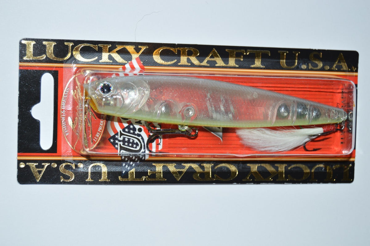 Lucky Craft Gunfish 115 Topwater Bass Lure - 4.5 Inch, 3/5 oz Skeet's Magic