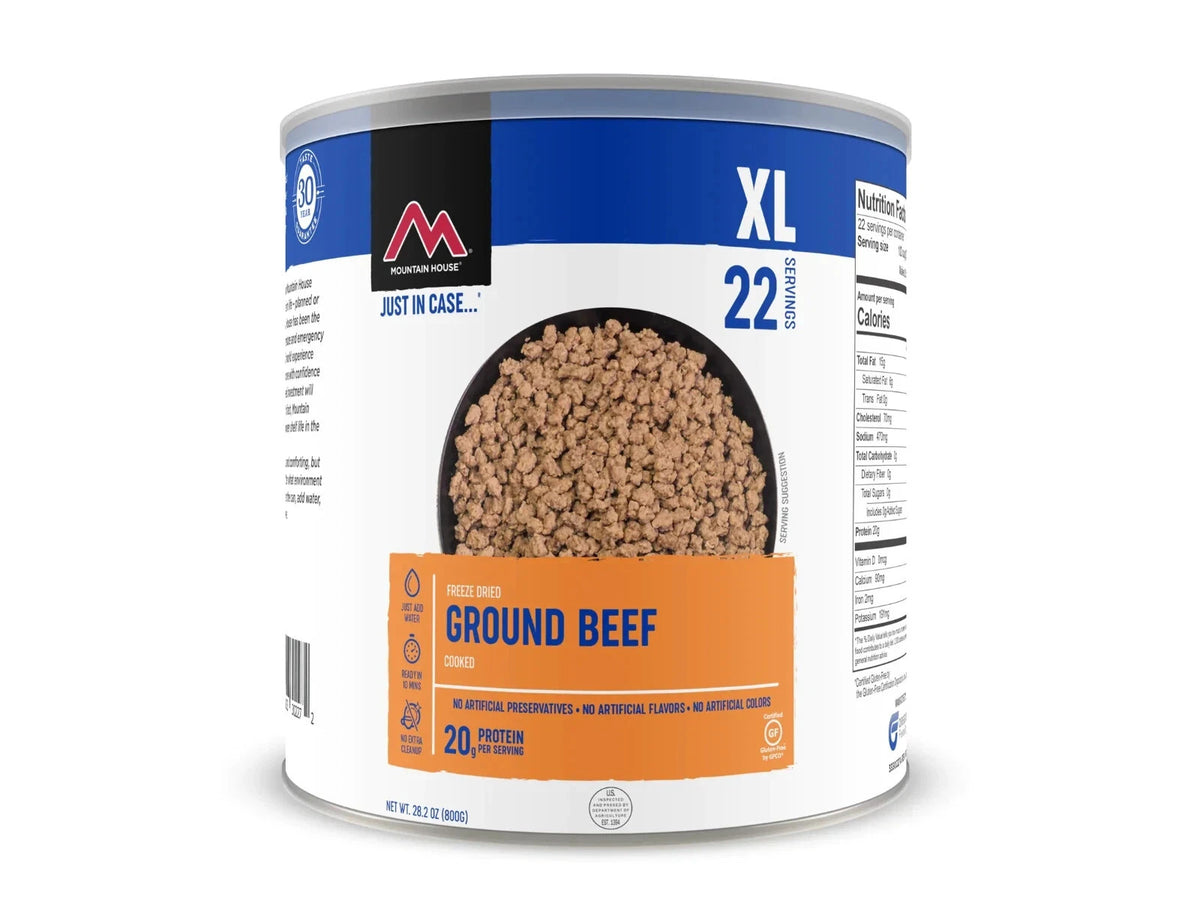 28.2oz Freeze-Dried Ground Beef for Emergency & Camping Meals
