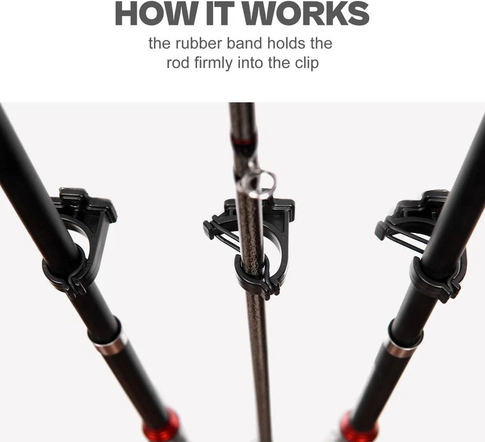Fishing Rod Rack Clips Kit - Customizable Rod Holder Accessories