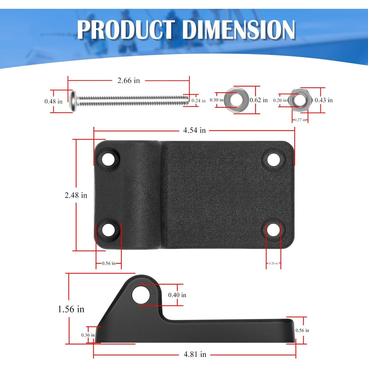 Tilt-Up Mount Bracket for Scotty Downrigger Models 1080-1116, Line Puller 2500