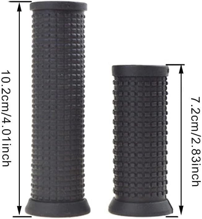 Bike Handlebar Grips Set of 2 Long & Short Anti-Slip Rubber for Twist Shifters