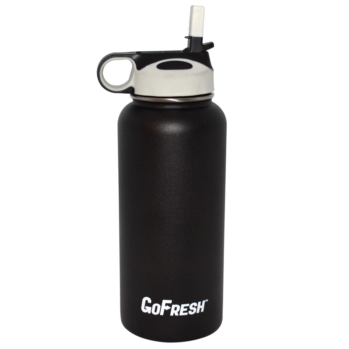 32 oz Stainless Steel Insulated Sport Water Bottle with Straw & Dual Lids