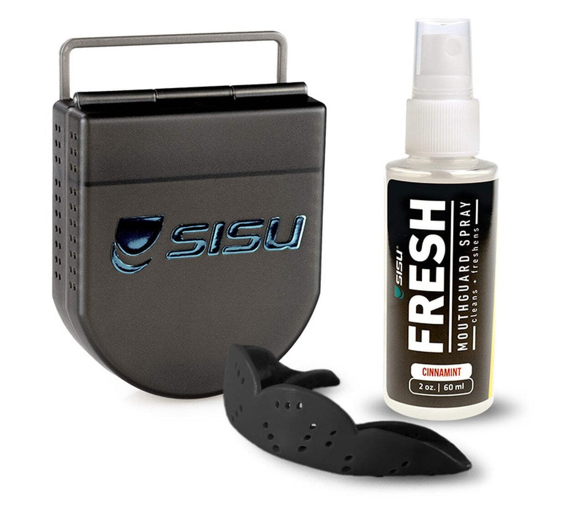 Athletic Mouthguard Bundle with Case and Fresh Spray - Medium