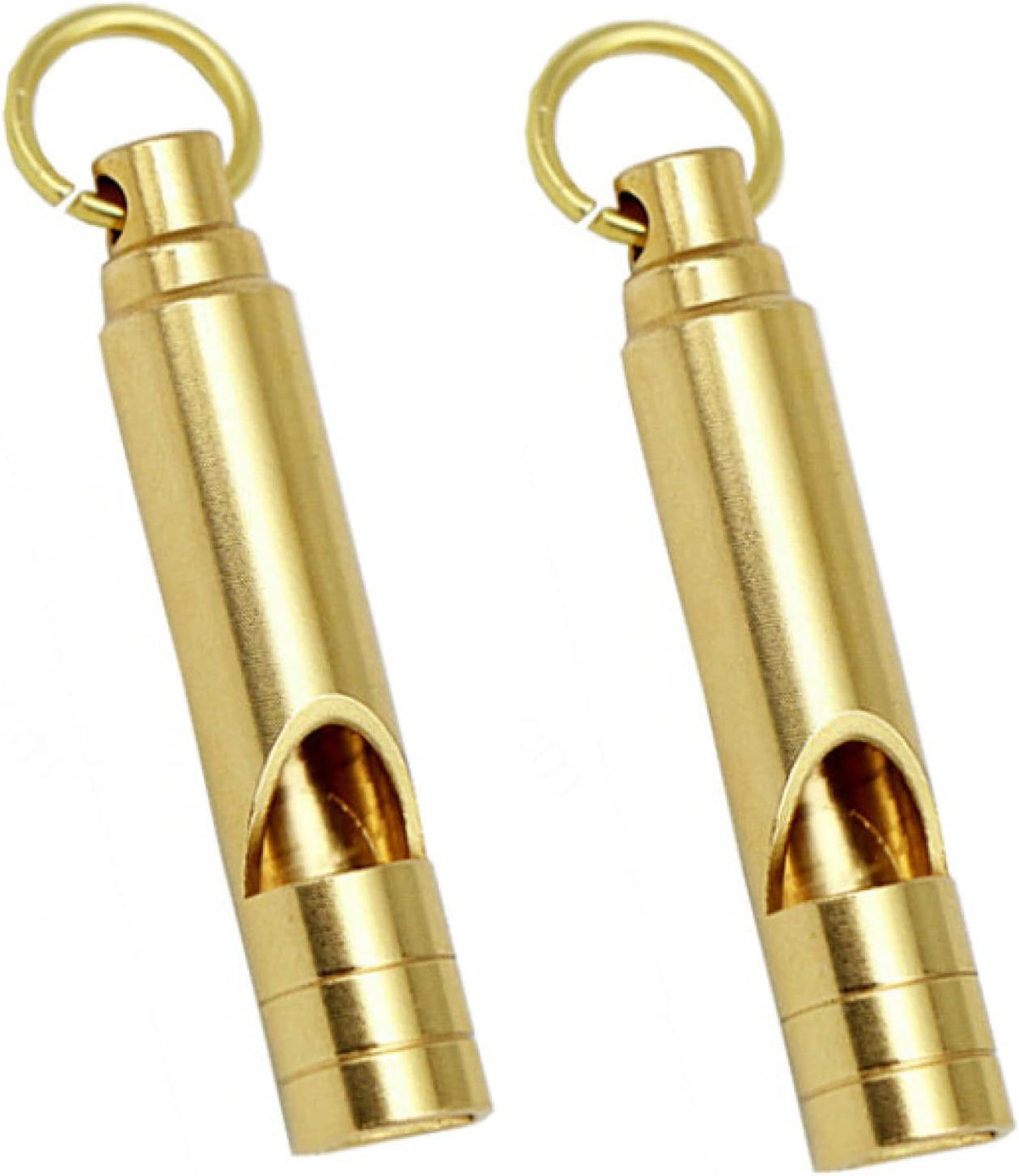 Loud Emergency Whistles - 2 Pack Metal SOS Lifeguard Safety Signaling