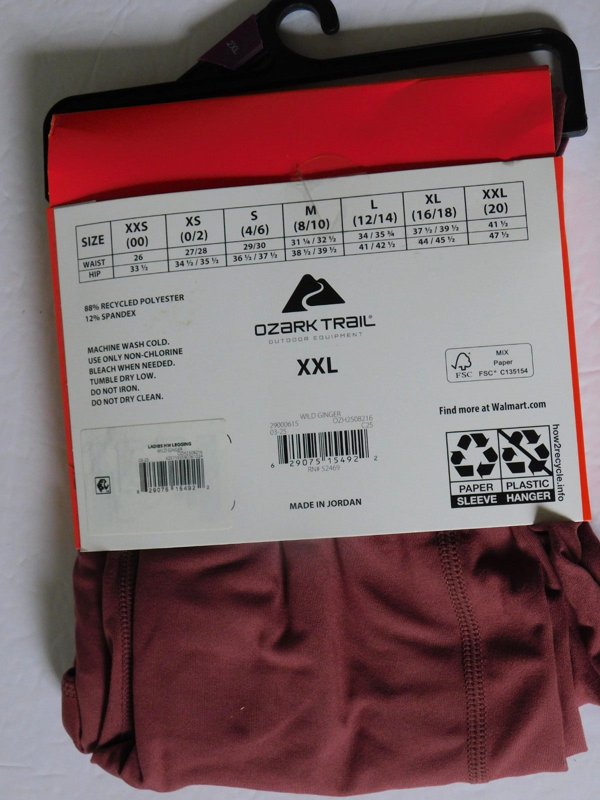 Women's XXL Pink Base Layer Leggings Warm Activewear Tights