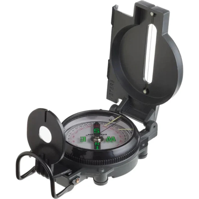 Military-Style Lensatic Compass for Hiking and Camping Navigation