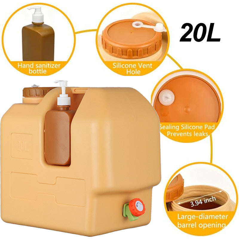 20L Outdoor Water Container with Spigot for Camping and Emergency Use
