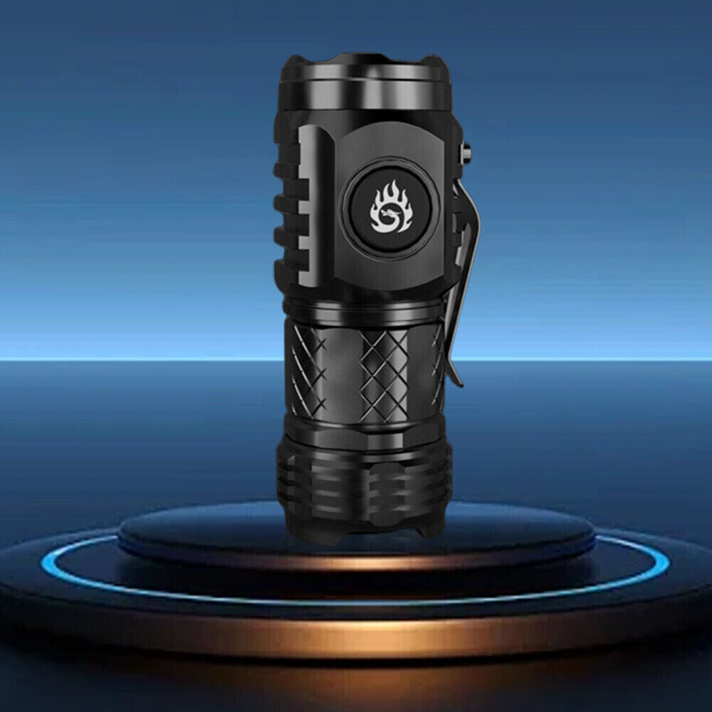 Mini Rechargeable Waterproof LED Flashlight - Compact Power Torch with USB