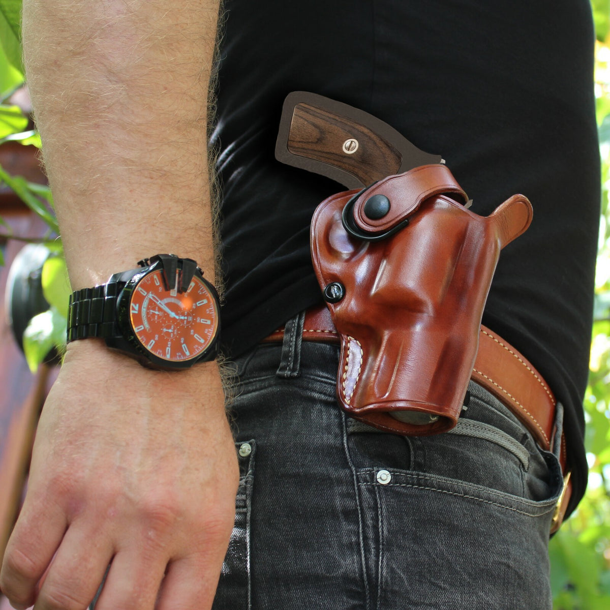Leather Gun Holster Fits Ruger Super Redhawk Alaskan Shroud 480/454/45 Colt