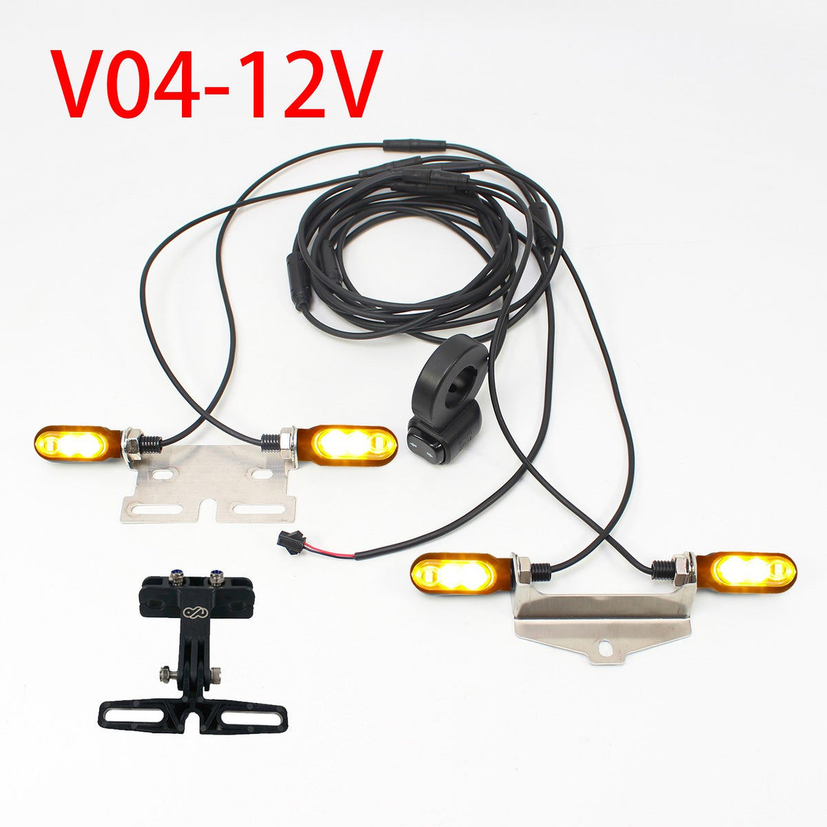 Electric Bicycle Turn Signal Light Kit Waterproof Front & Rear Indicators