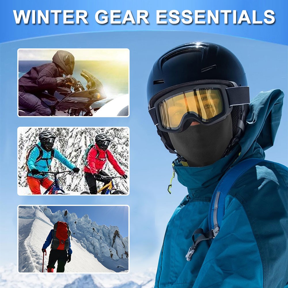 Winter Balaclava Ski Mask Full Face Fleece Neck Windproof Warm for Cold Weather