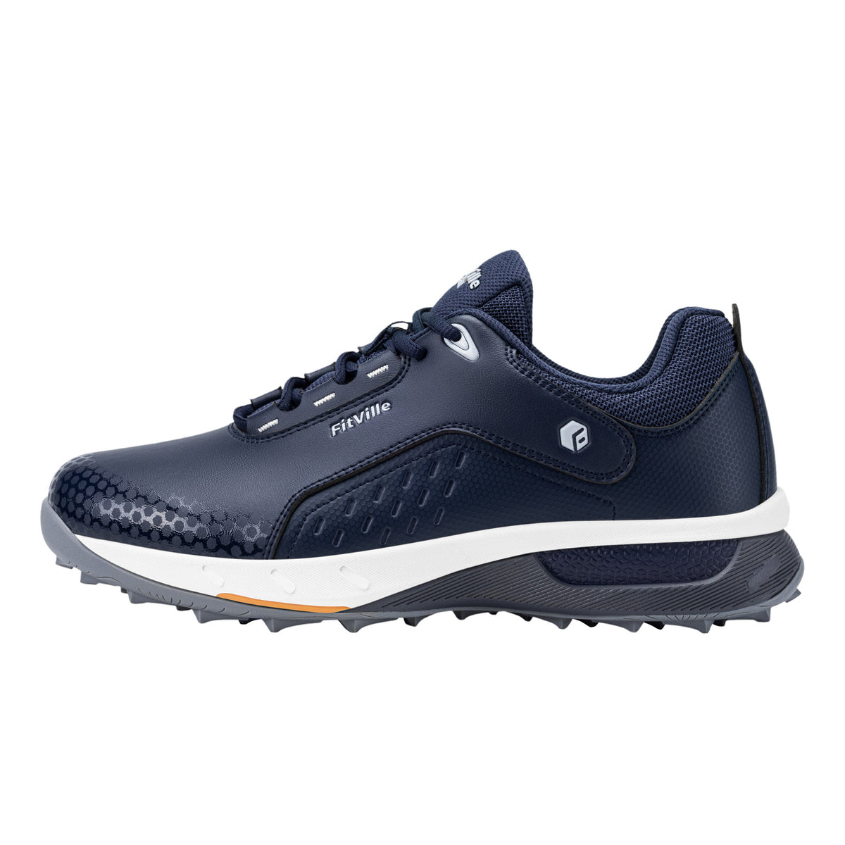 Water Resistant Men's Wide Golf Shoes with Arch Support - Spikeless Performance