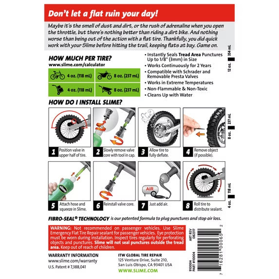 Bike Tube Sealant 2-Pack - Prevent & Repair Punctures Up to 1/8 Inch
