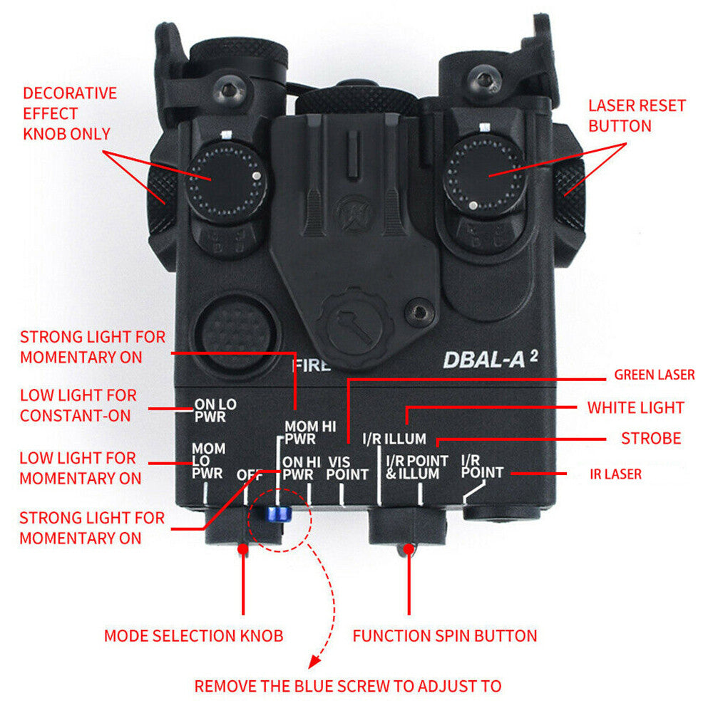 Infrared Aiming Laser with White Strobe Light for Hunting and Shooting