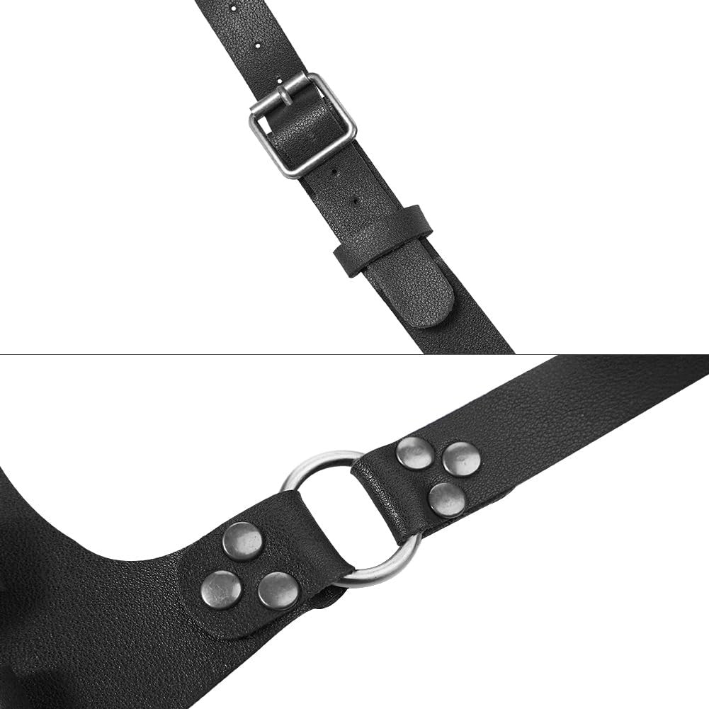 Renaissance Faux Leather Sword Holder Double Scabbard Costume Accessory