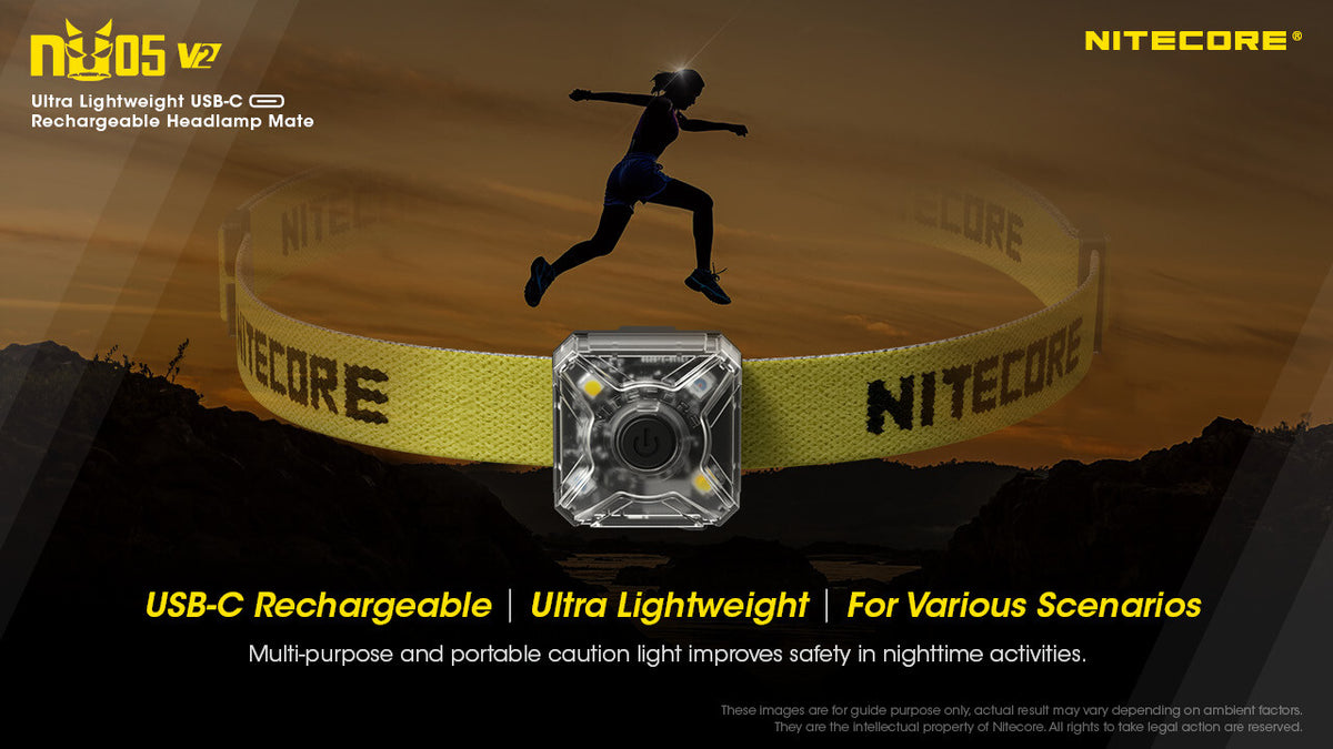 Rechargeable Signal Light with USB-C - Red & White Flashing Safety Light