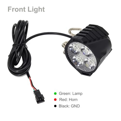 Ebike Headlight and Tail Light Kit with Turn Signals for 24-48V Electric Bikes