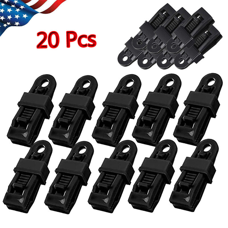 Heavy Duty Adjustable Locking Clips for Tarp Shade Cover Canvas Outdoor Use