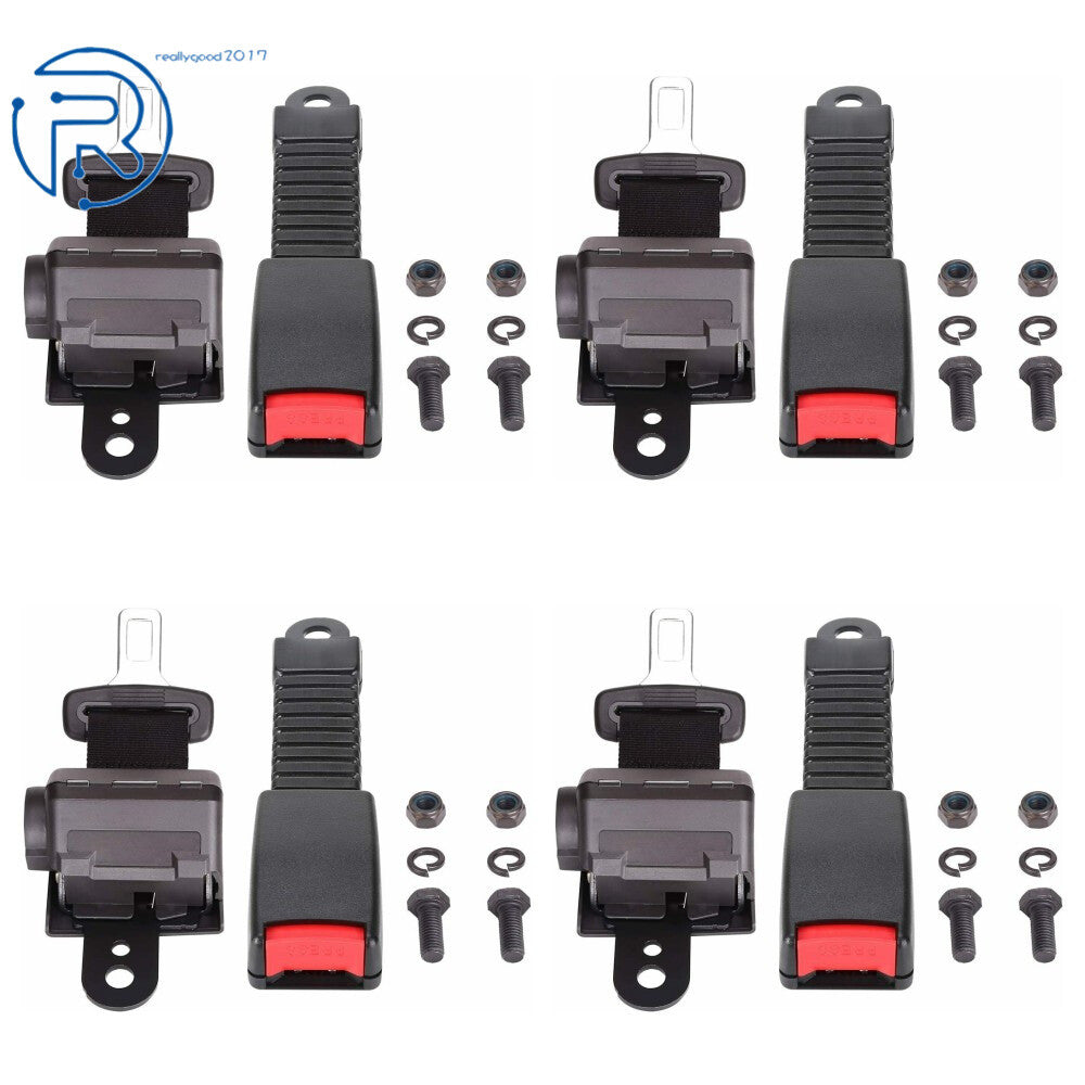 Retractable Golf Cart Seat Belts Set for EZGO Yamaha Club Car - 4 Pack