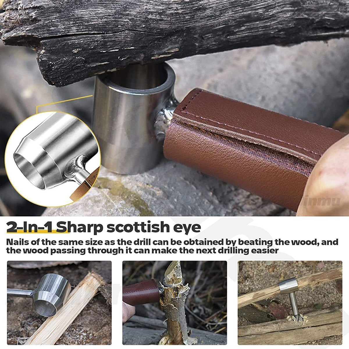 Outdoor Hand Drill Auger Wrench for Camping Bushcraft Survival Gear